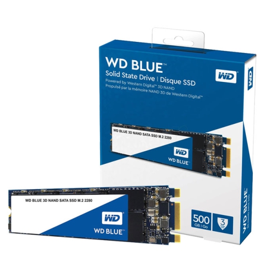 SSD M2 SATA WD 500GB BLUE M2-2280 ( WDS500G2B0B )