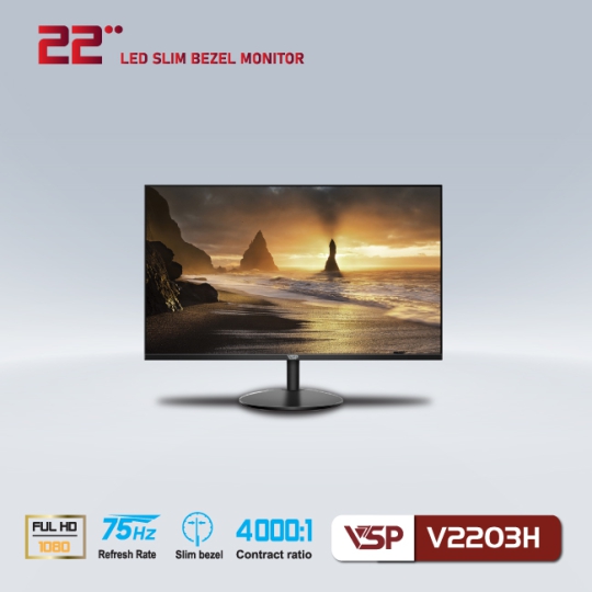 Màn Hình VSP V2203H LED Full Viền 75Hz