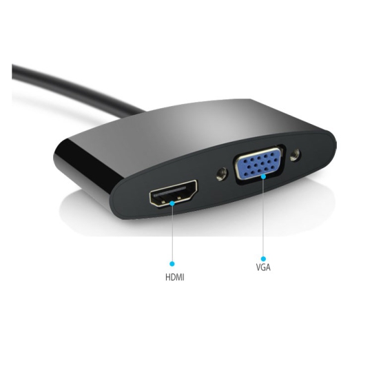 Cáp Chuyển Đổi Mini Displayport To VGA+HDMI Unitek Y6328BK - Y6328